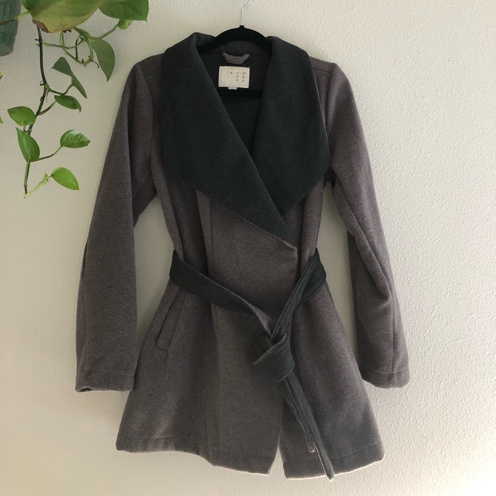 Thick faux wool jacket.